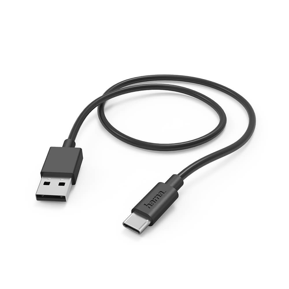Charging Cable USB-A to USB-C Black 1.0m