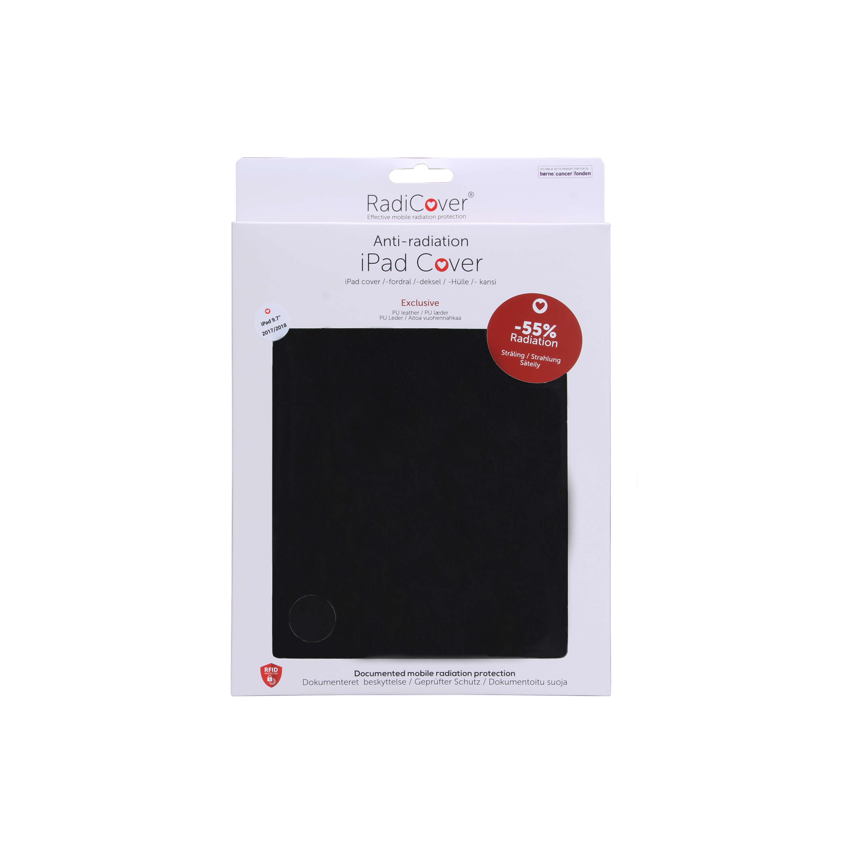 RADICOVER Radiation protected Tablet Cover PU iPad 9,7" 2017/2018 Black