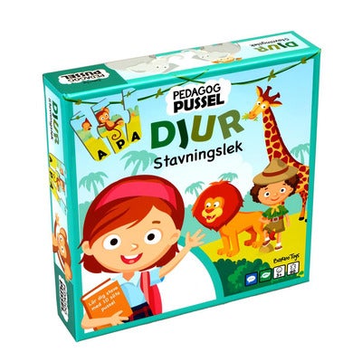 Puslespill Classic Pedagog Pussel Djur Stavningslek (SE)