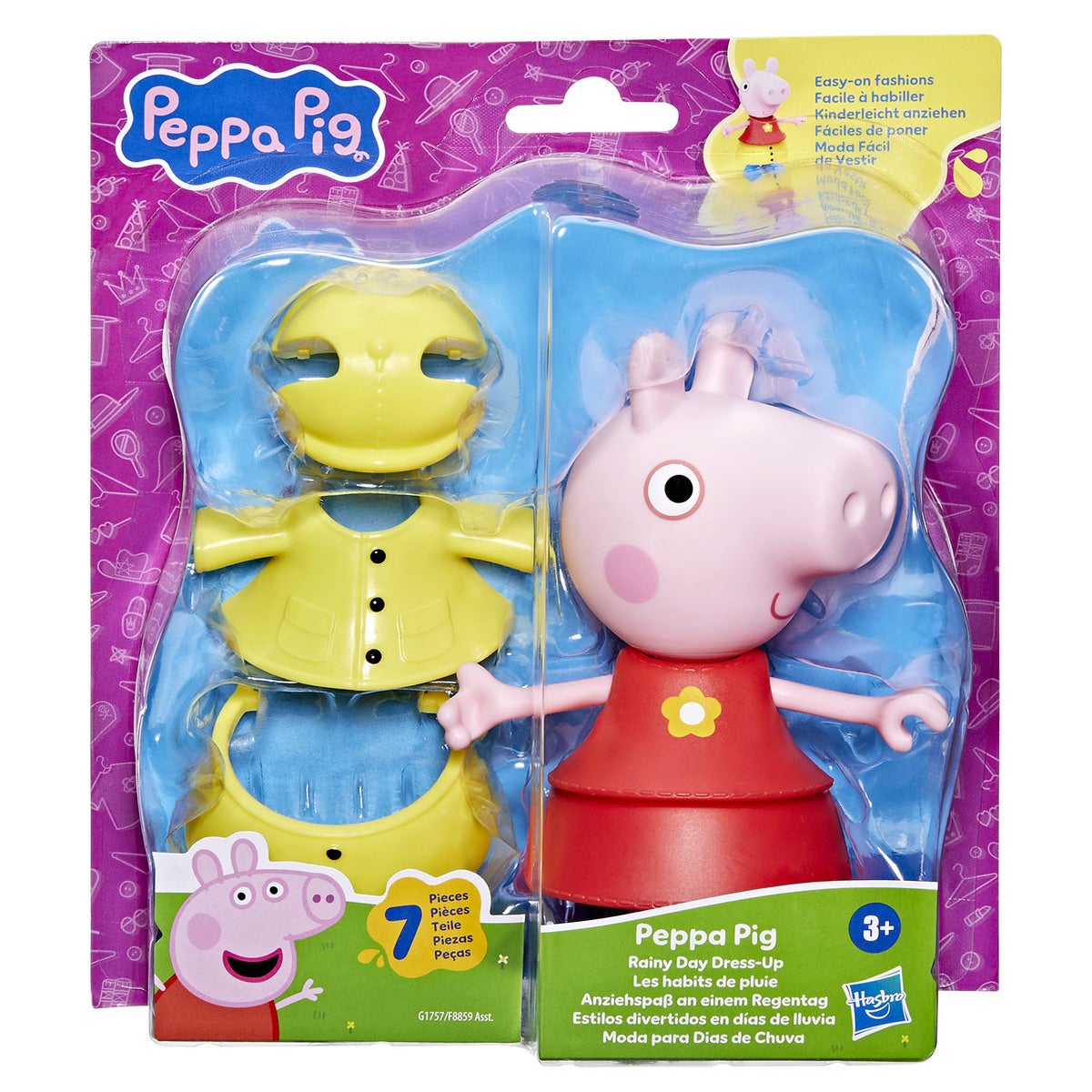 Bamse 6" Figure Dress-up Rainy Day Peppa Pig Børnehavebørn 