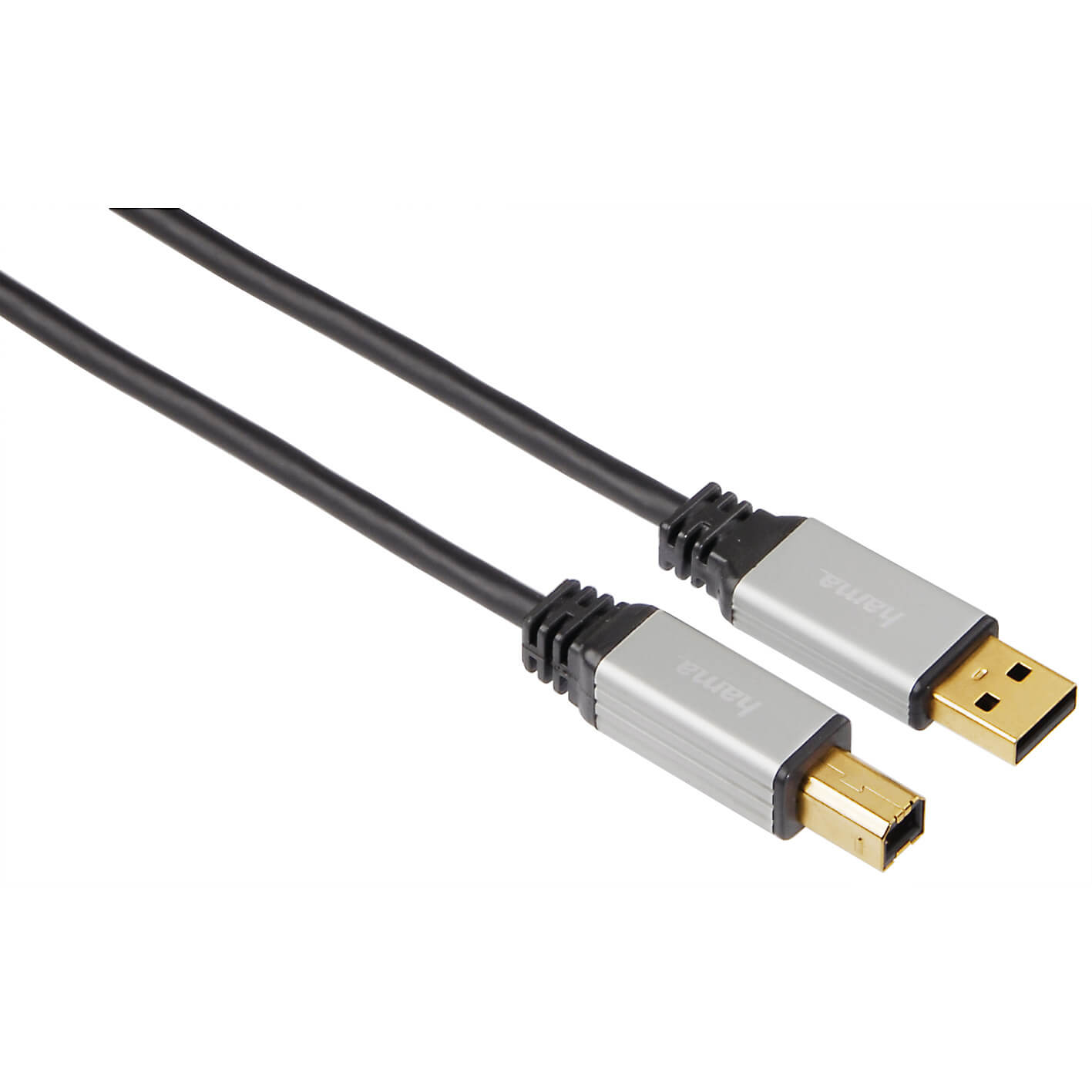 USB 2.0 Cable, metal, 24K gol d-plated, double shielded, 5.0