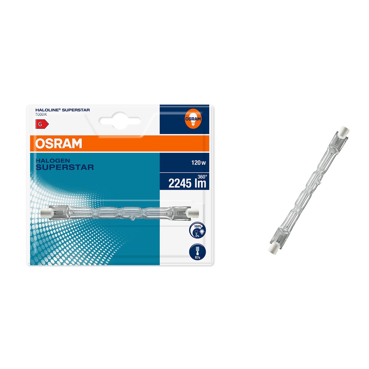 Valaistus Haloline Superstar 120W 240 V R7S