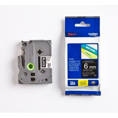 BROTHER Tape TZE-315 6mm White on Black