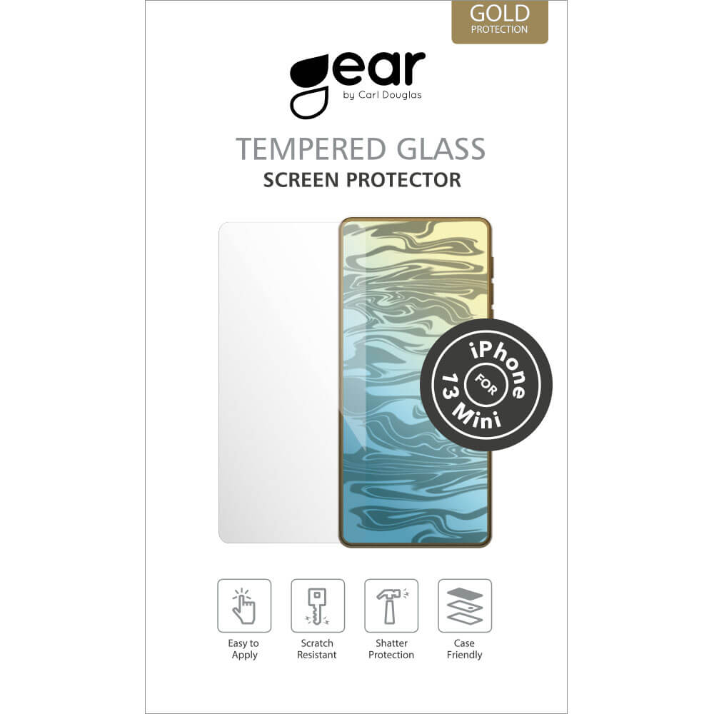  GEAR Glass Prot. 2.5D Bulk 50p iPhone 13  Mini