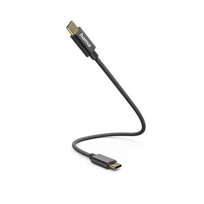 HAMA Charging Cable USB-C to USB-C  0.2m Black