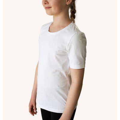 Alignment Posture T-shirt Cotton Kids White XXXS