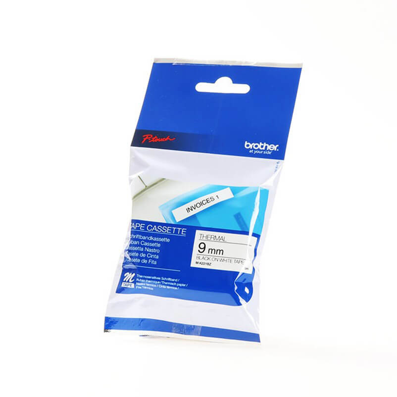 Tape M-K221BZ 9mm Black on White