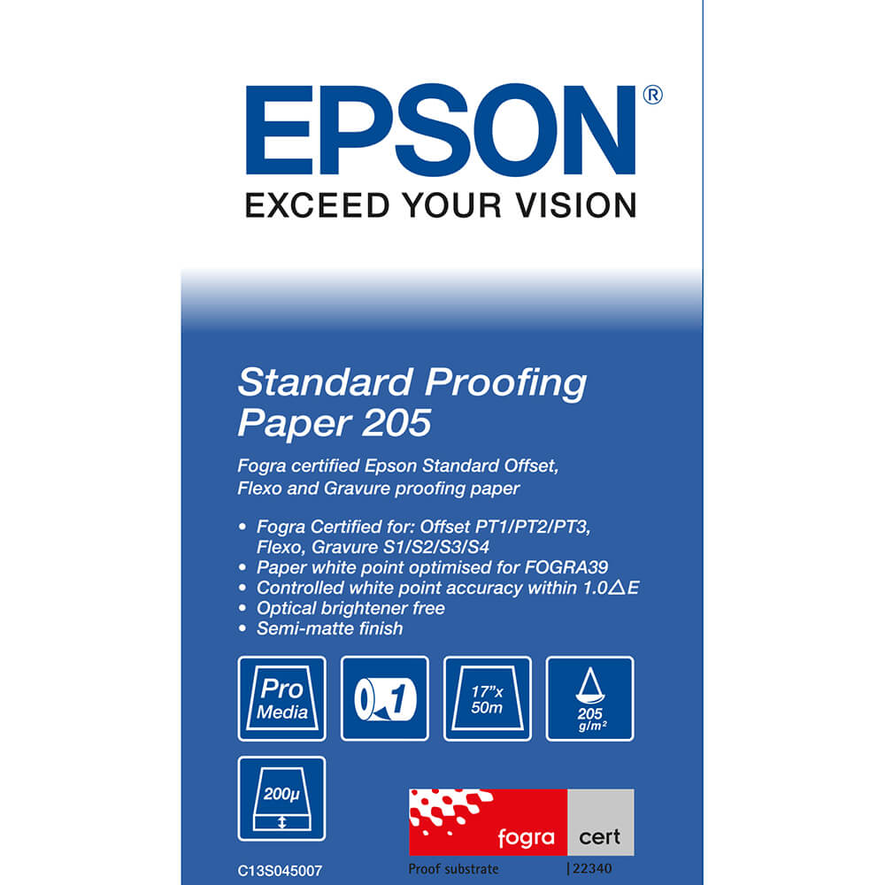 EPSON 17" Standard Proofing Paper 205g, 50m