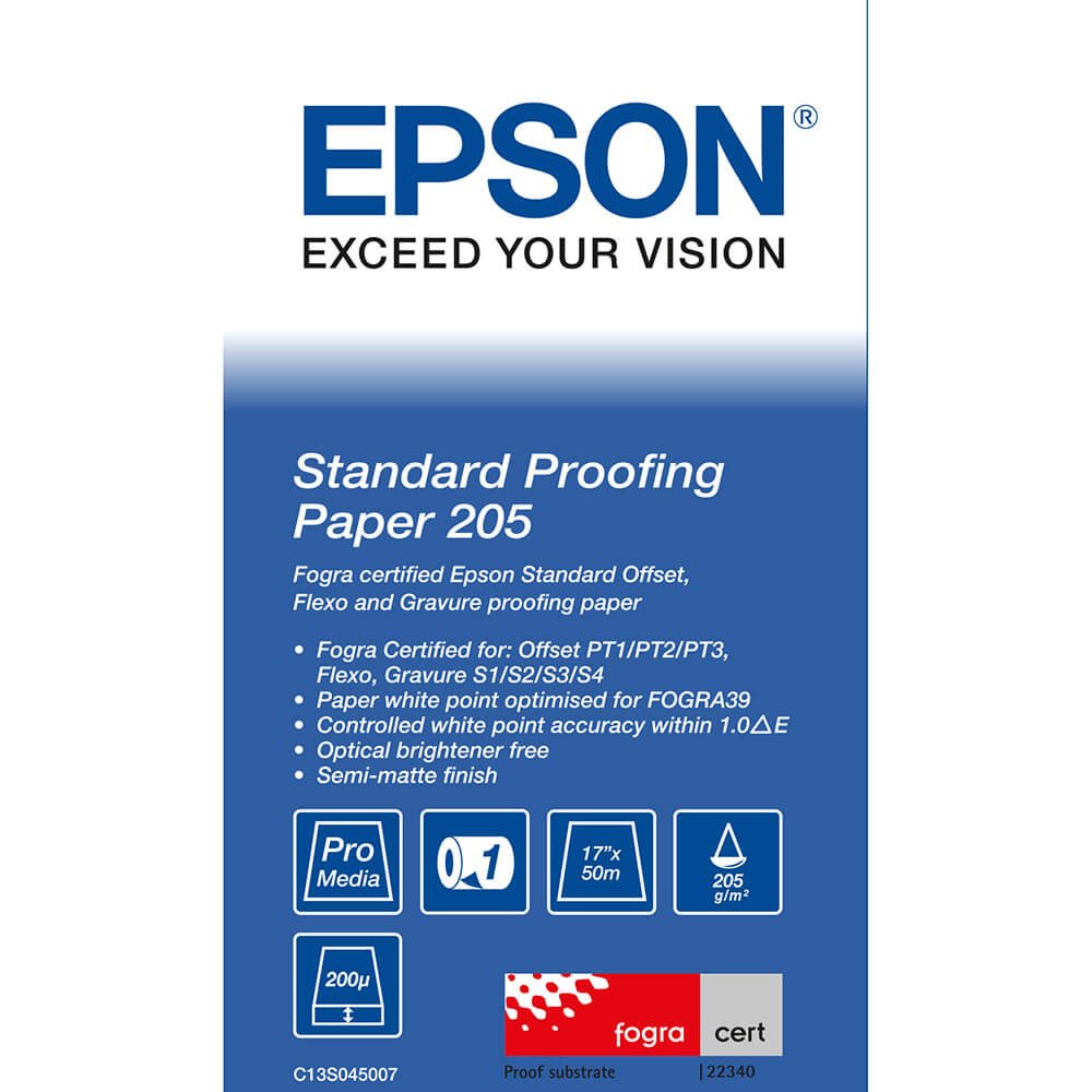 EPSON 17" Standard Proofing Paper 205g 50m