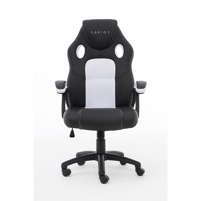 Gaming Chair GS-40 Compact PU & Fabric Black/White 
