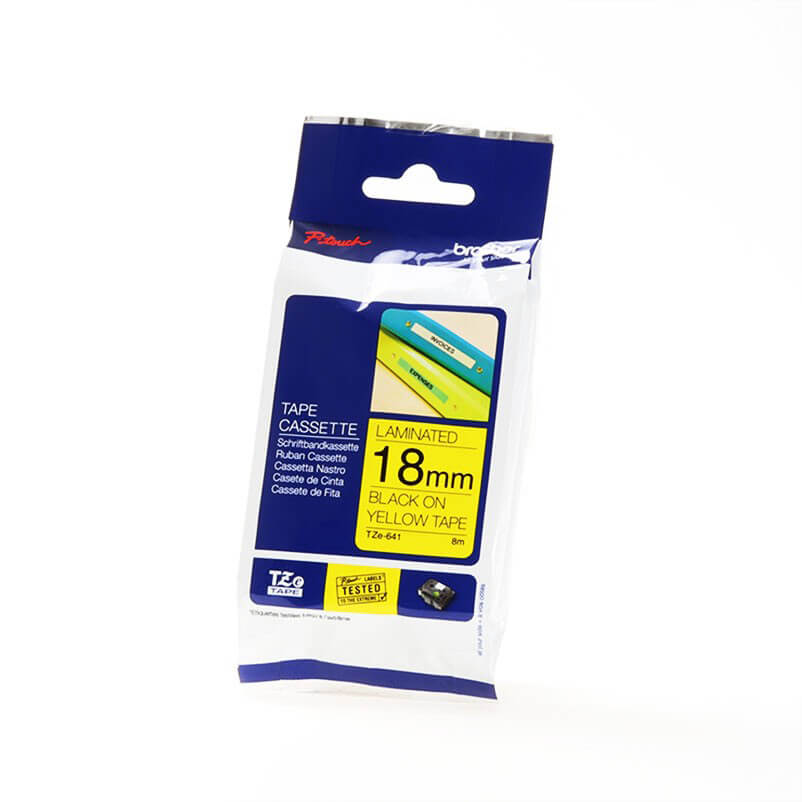 Tape TZE-641 18mm Black on Yellow