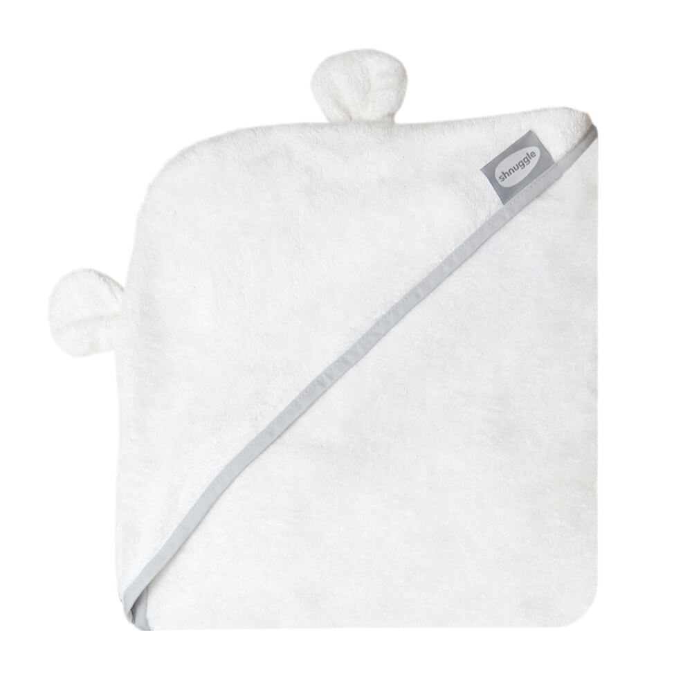 Hooded Baby Bath Towel White