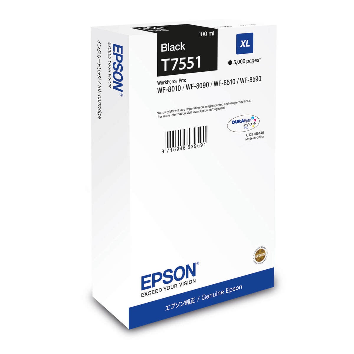 EPSON Ink C13T75514N T7551 XL Black