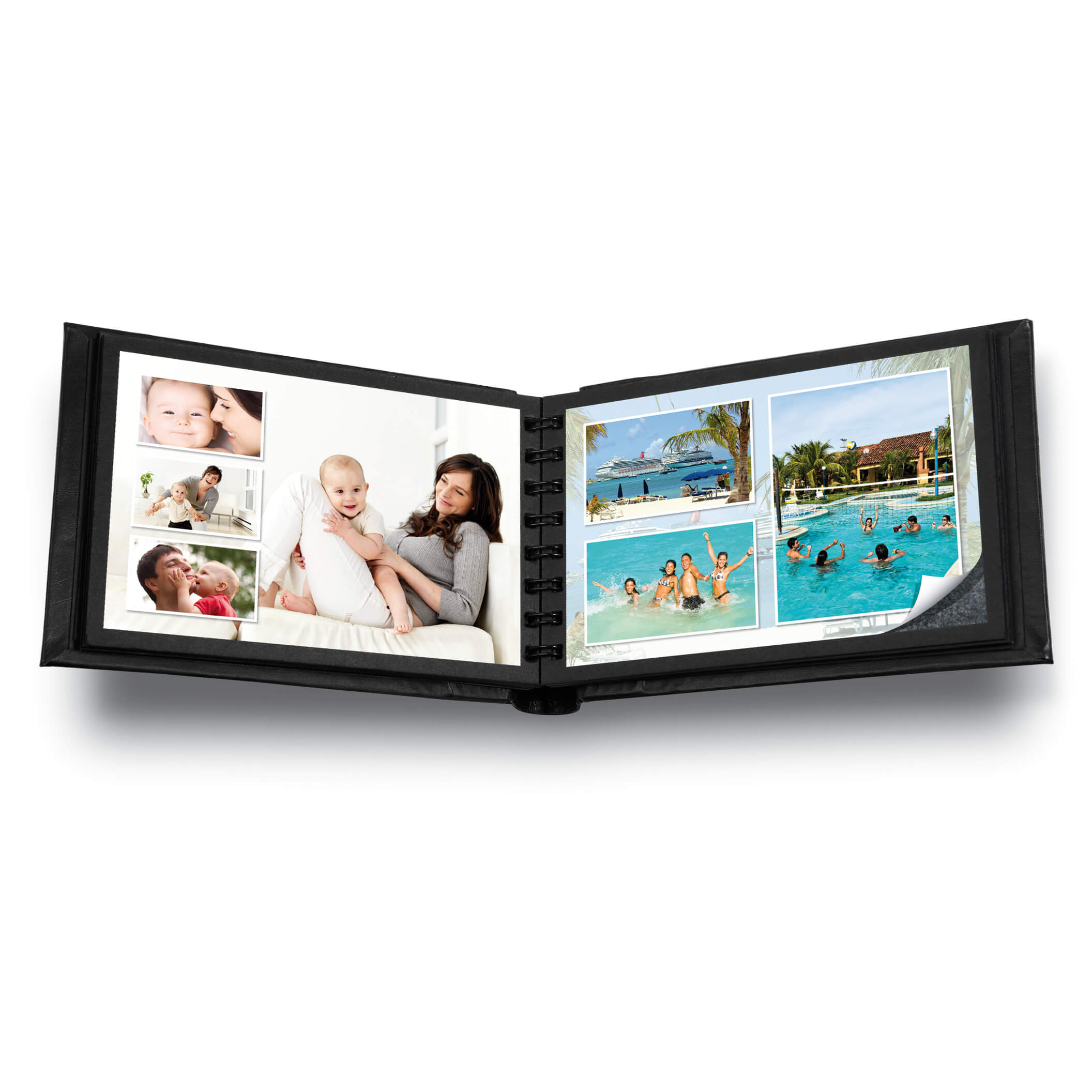 MITSUBISHI Minialbum 10x15cm L Svart läderimitation 10 sidor