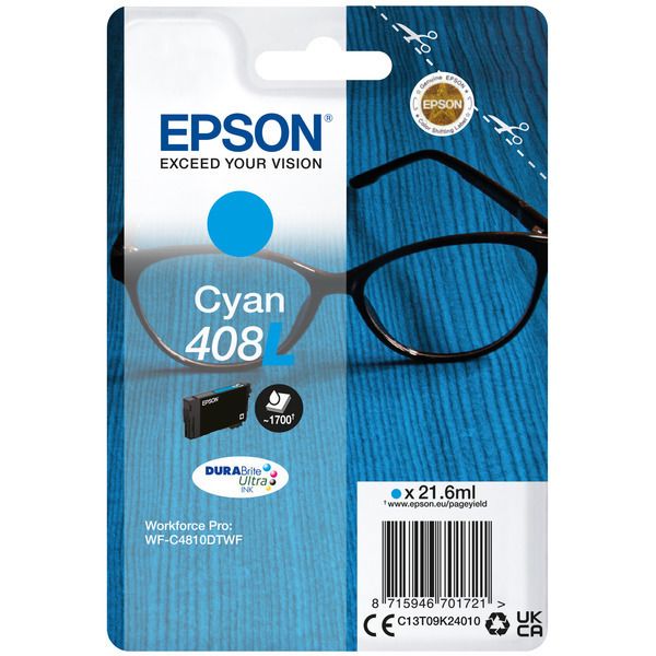 EPSON Ink C13T09K24010 408L Cyan Glasses