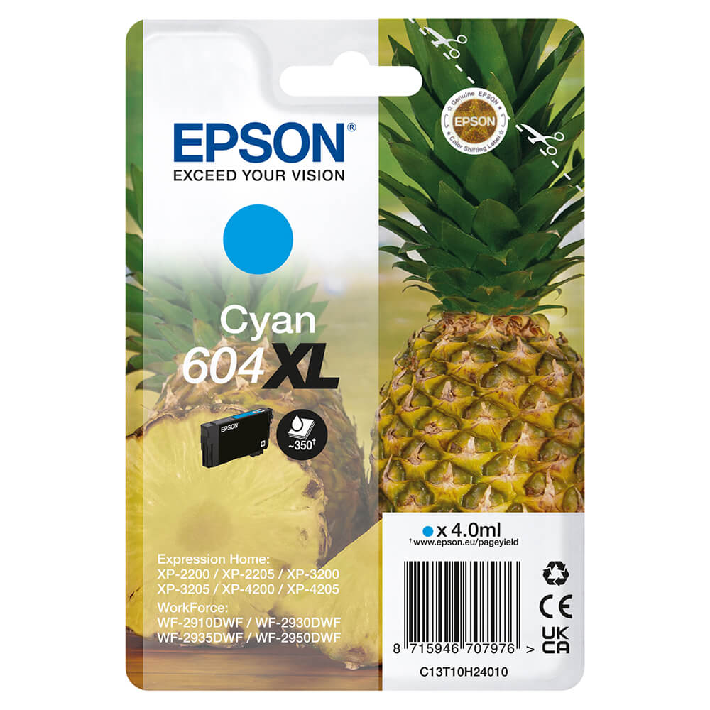 Ink C13T10H24010 604XL Cyan, Pineapple
