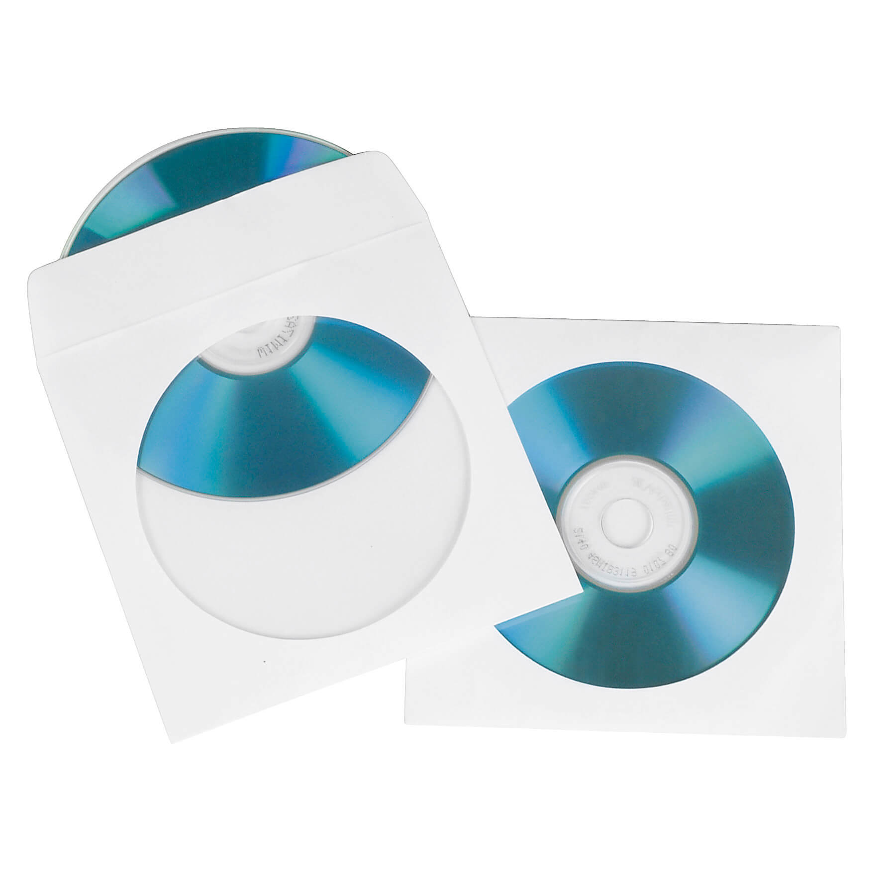 HAMA CD/DVD Protective Paper Sleev es, white, pack of 100