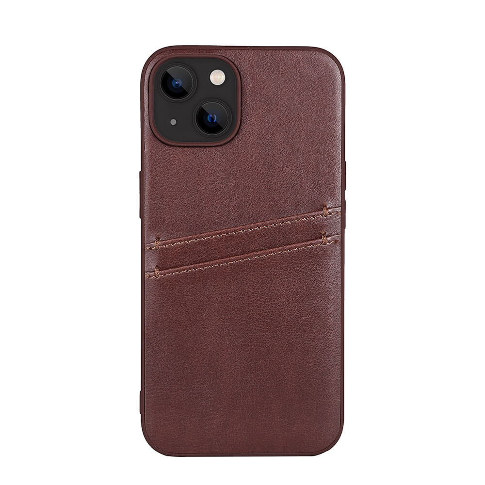 Mobilskal PU Brun - iPhone 13/14 