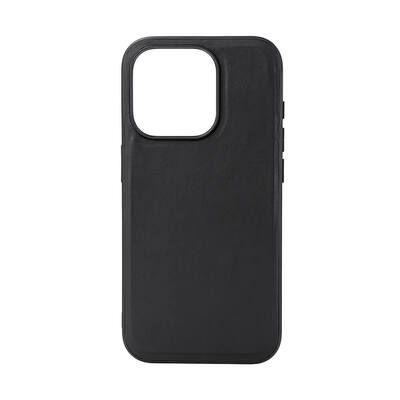 Phone Case Leather Magseries Black - iPhone 15 Pro 