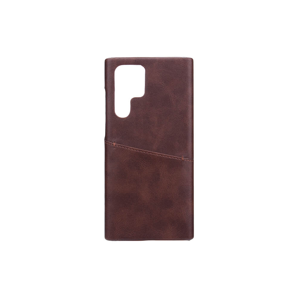 Mobilecover Brown with Cardpocket Samsung S22 Ultra