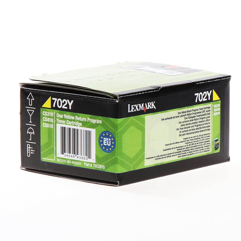 Toner 70C20Y0 702 Yellow, Return