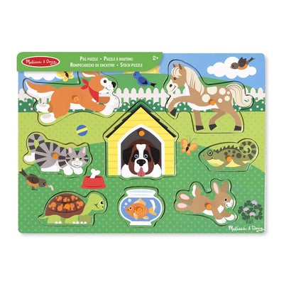 Wooden Peg Puzzle Pets