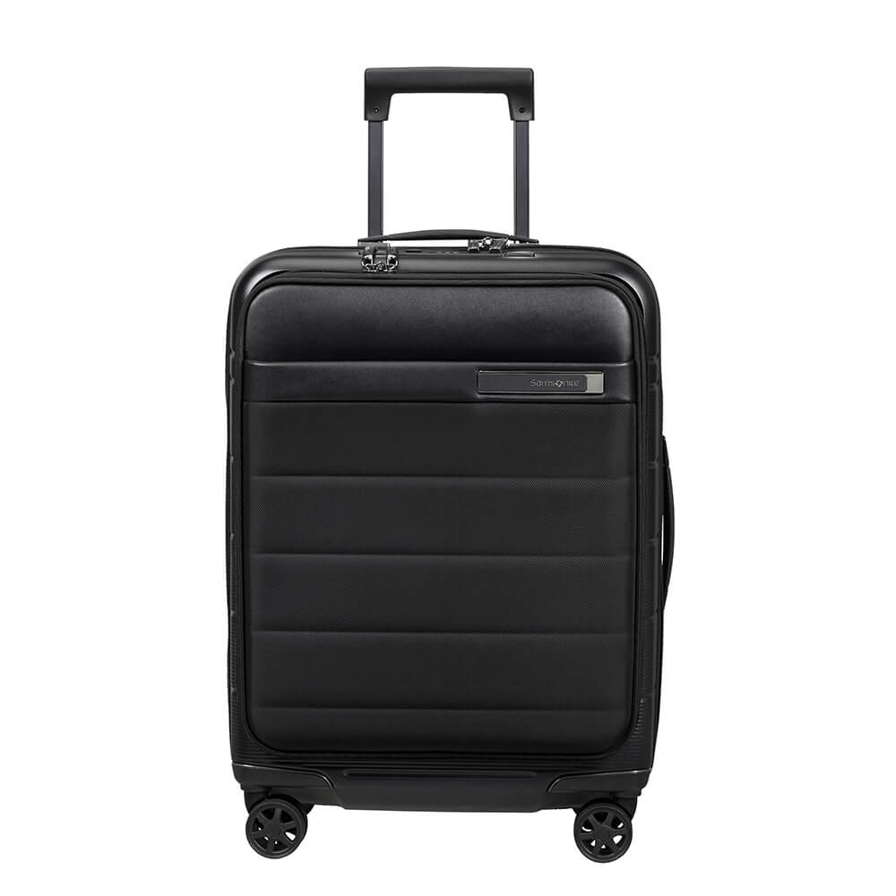 Suitcase Neopod Spinner 55cm Expand Front Pocket Black