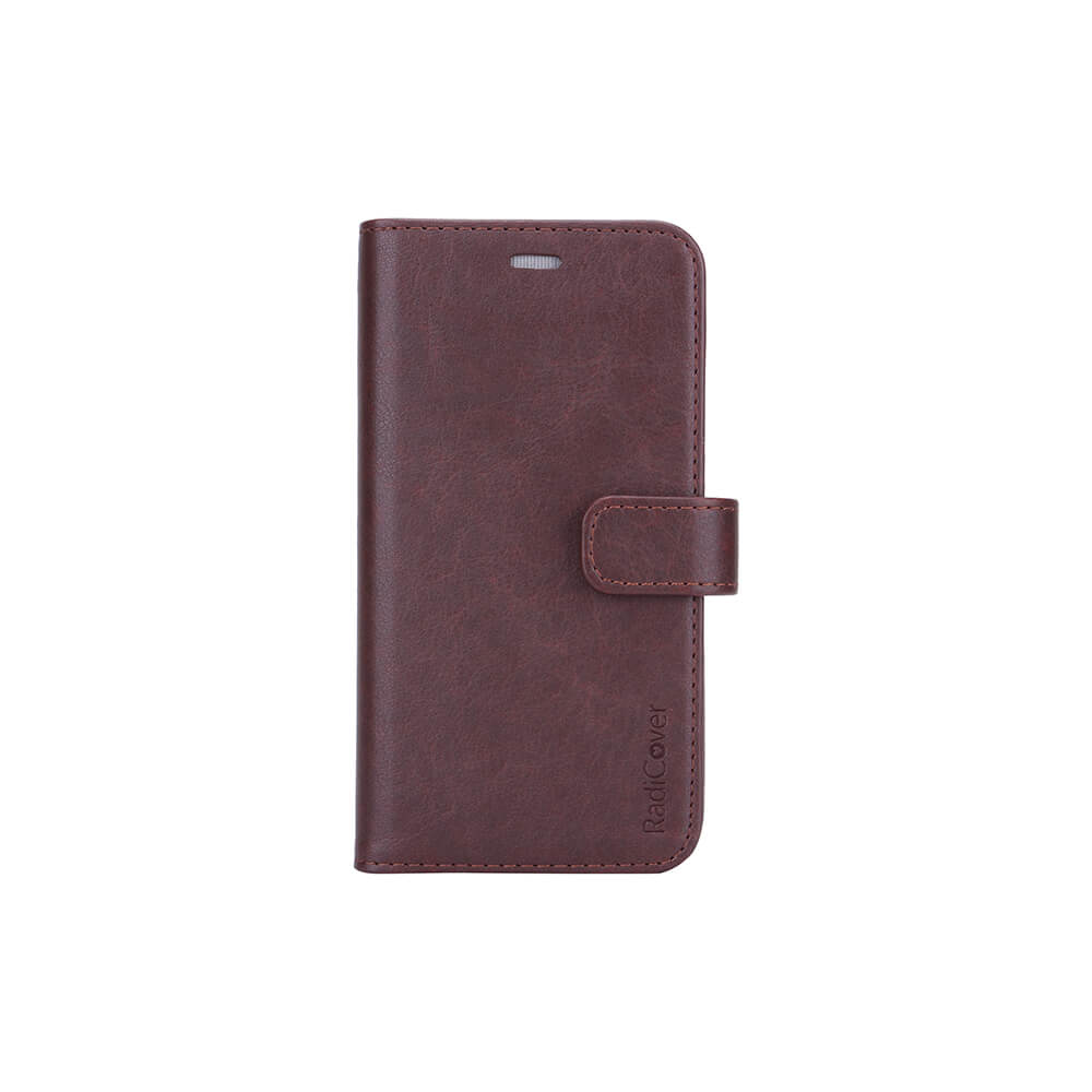 Wallet Case iPhone 12 / 12 Pro Anti-Radiation Flipcover RFID Brown