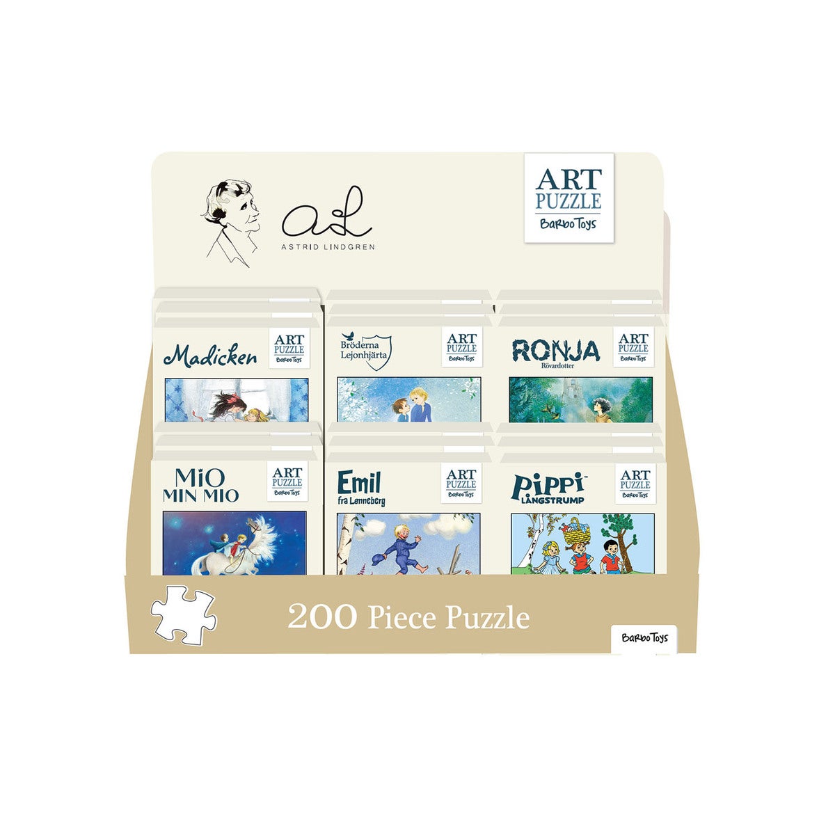 Puzzle 200 Pcs Art Puzzle + Display (Assorted)