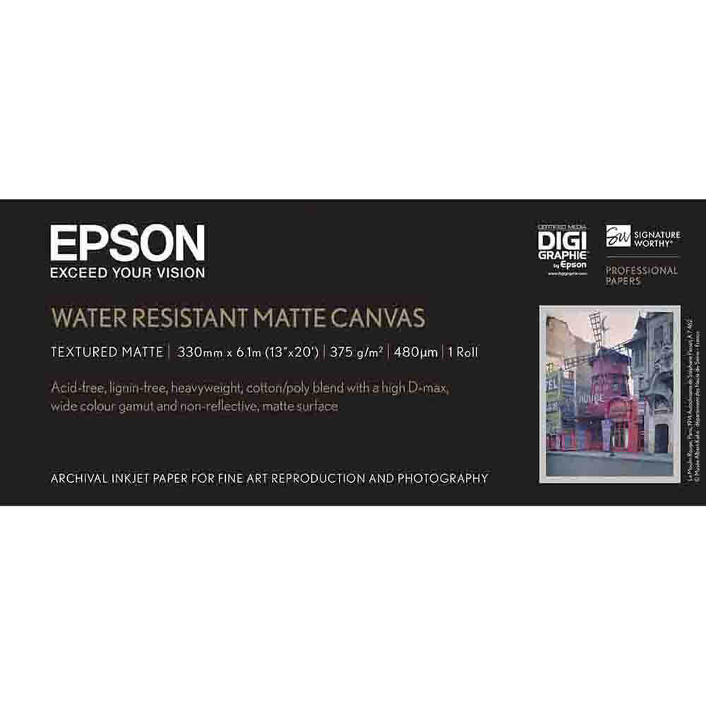 EPSON 13" Water Resistant Matte Canvas 375g, 6m