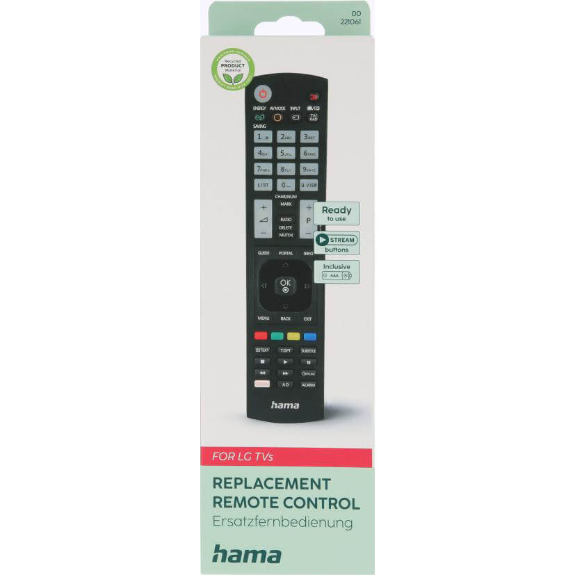 Telecomando Di Ricambio Specifico Per LG 6710T00017B - Sostituzione Diretta, Nessuna Programmazione, Pile Incluse