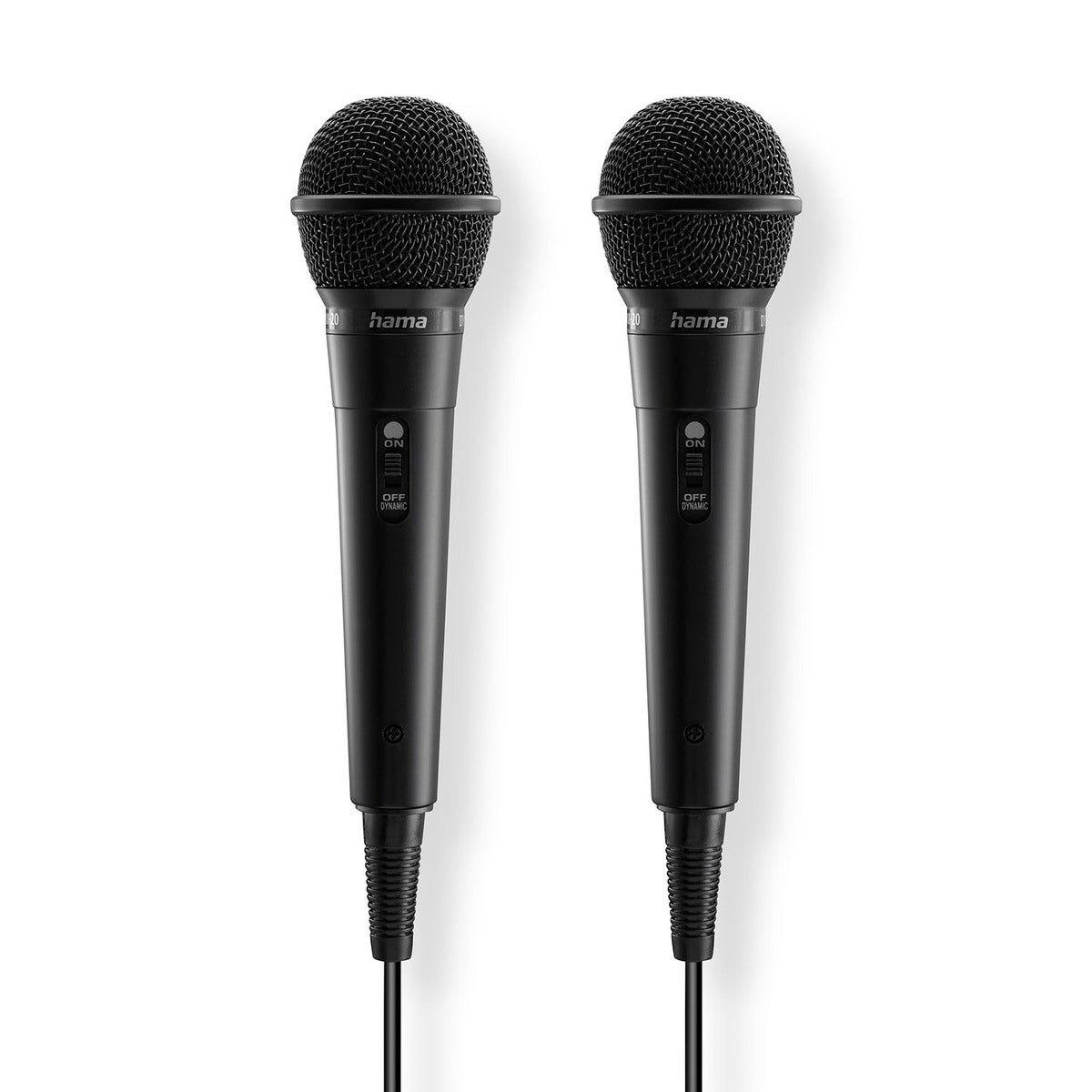 Mikrofon Karaoke Dynamisk Mono 2-Pakning Svart