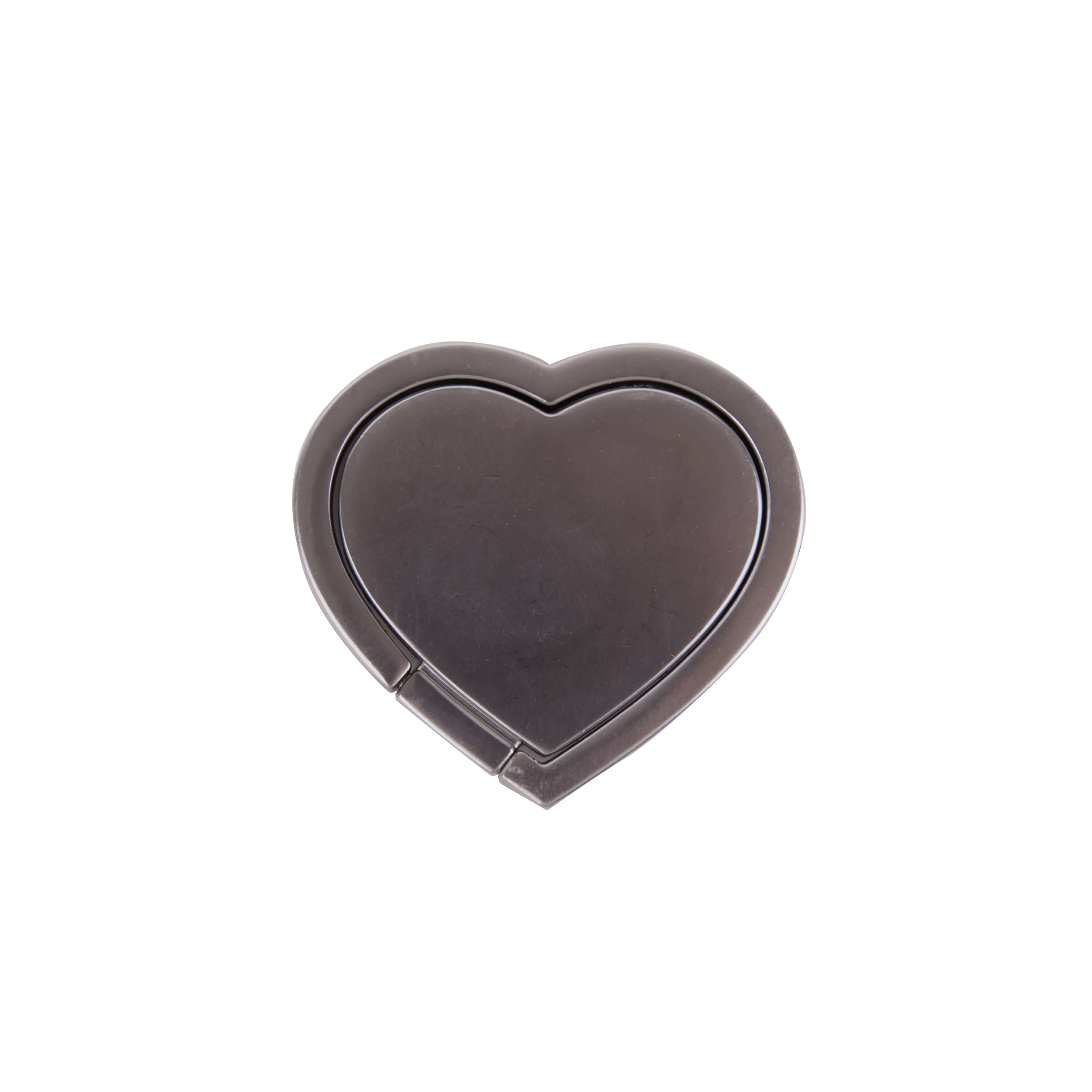 Finger ring heart silver with stand function