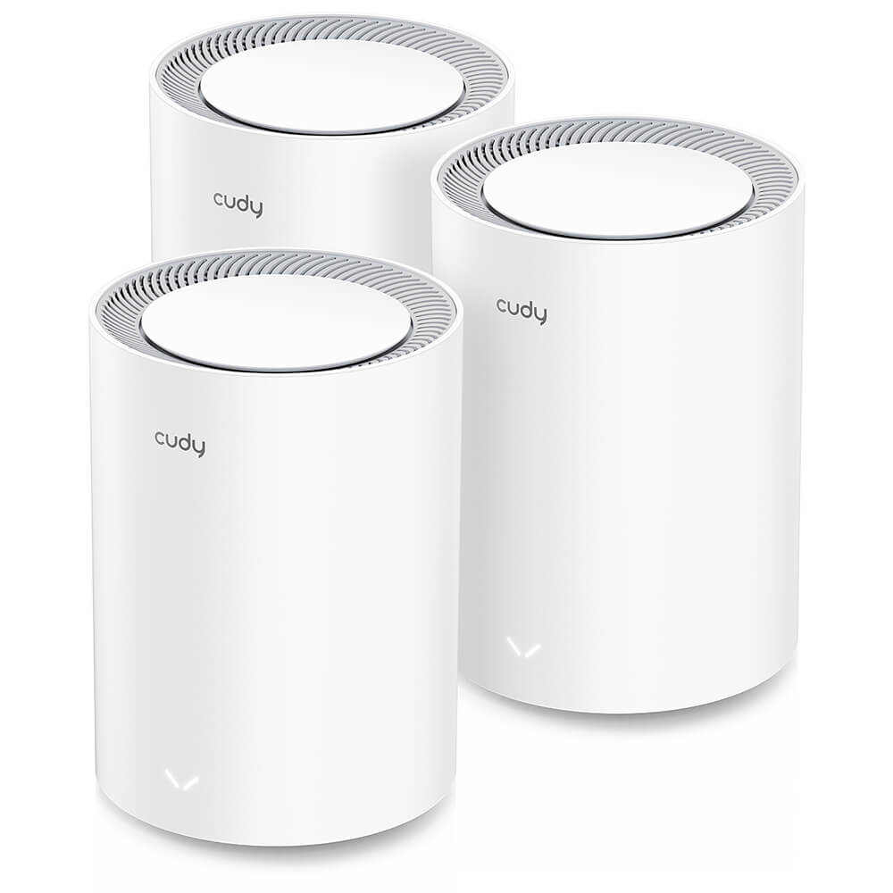 CUDY Mesh Solution M3000 3-pk WF6 AX3000 Gigabit 2.5G White
