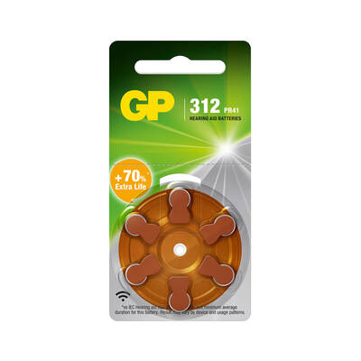 Kuulokojeen Paristo ZA312/PR41 6-Pack