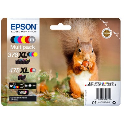 Ink C13T379D4010 378XL/478XL Multipack Squirrel