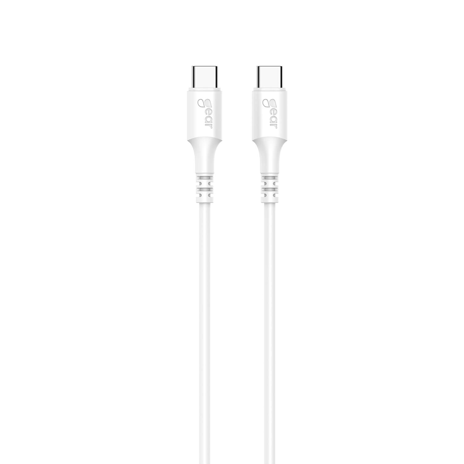 Cable USB-C to USB-C 2.0 2m White Rund Kabel