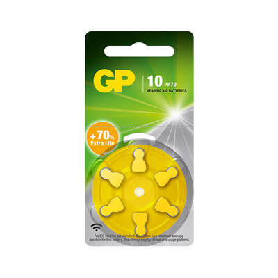 Kuulokojeparisto ZA10/PR70 6-Pack