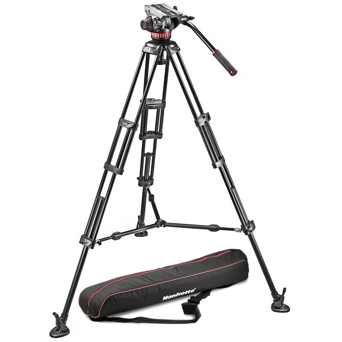 MANFROTTO Tripod Set MVH502A, 546BK-1 consisting of Tripod, Head and 