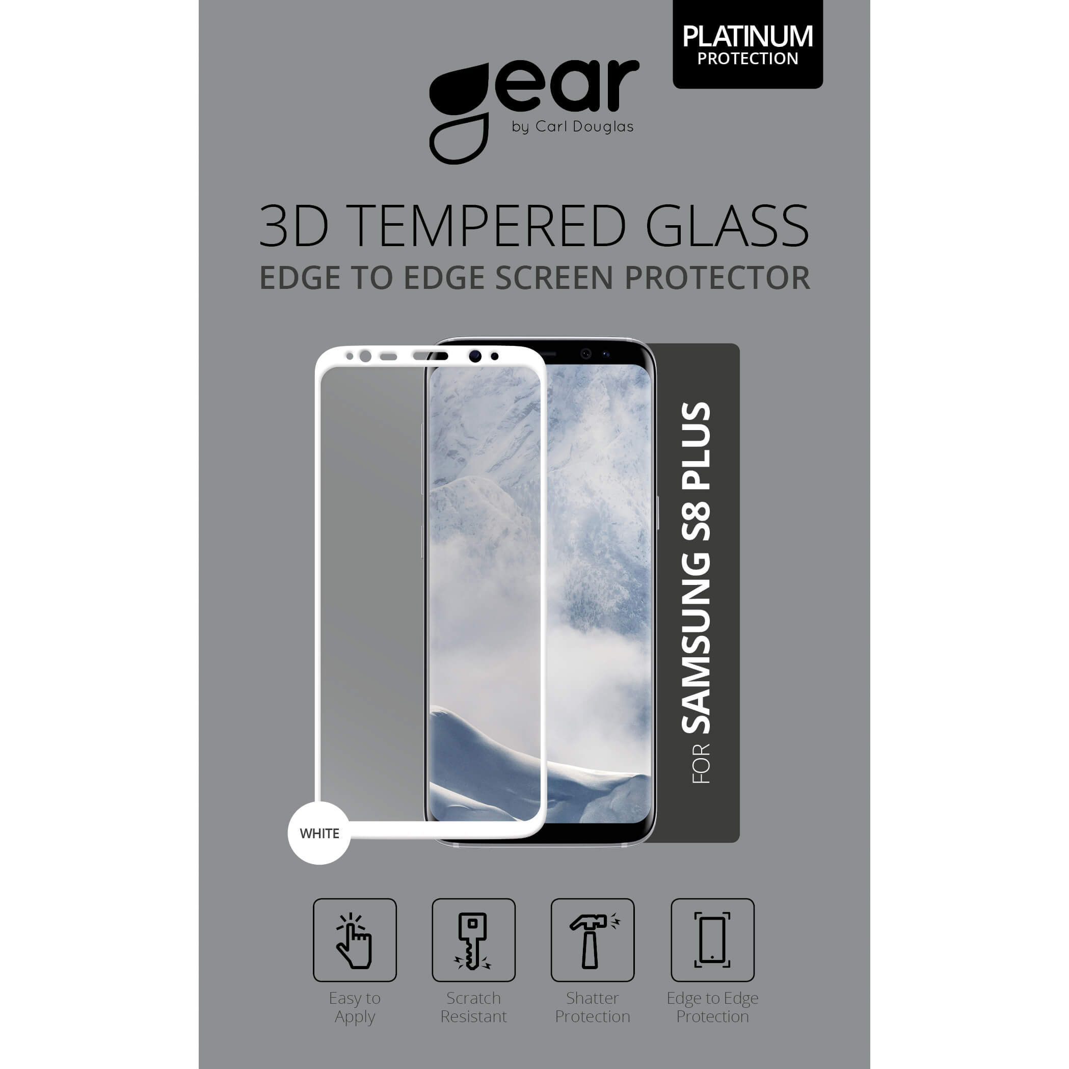 Glass Prot. Asahi Samsung S8 Plus 6,2" Full Fit White