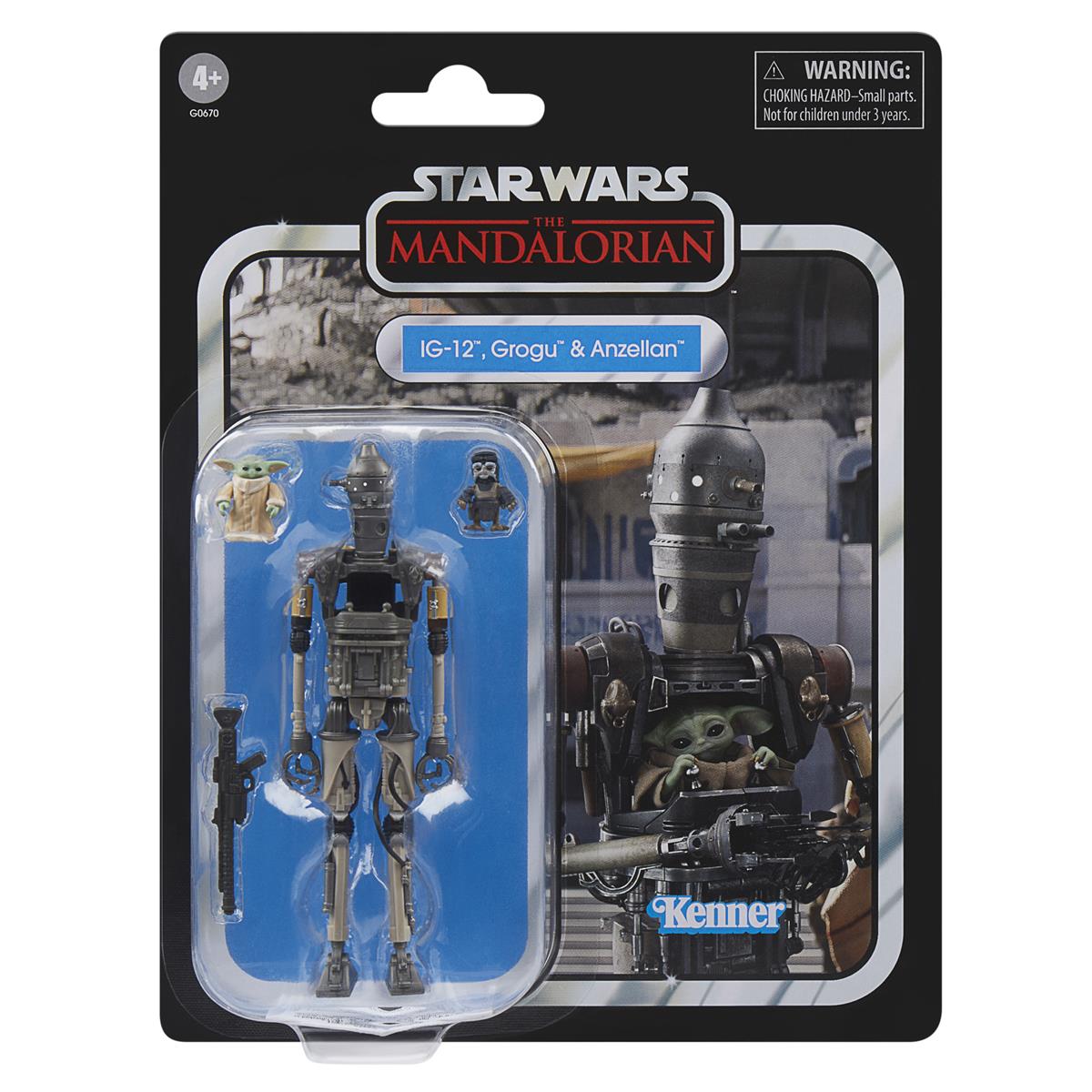 The Vintage Collection 3.75 Inch Figure IG-12, Grogu & Anzellan