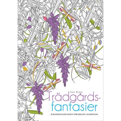 Målarbok: Trädgårdsfantasier
