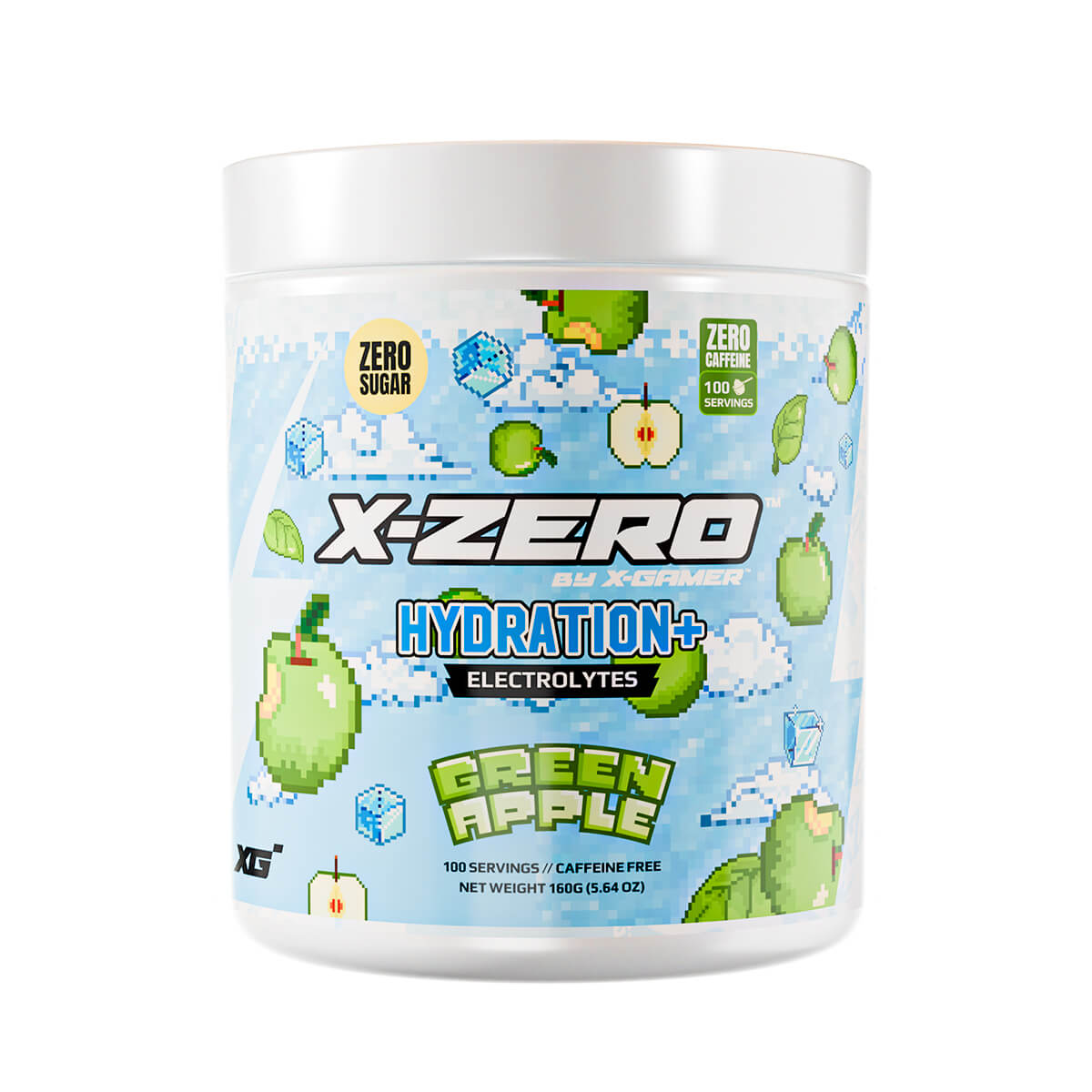 Energidryckspulver X-Zero Hydration+ 160 gram Green Apple