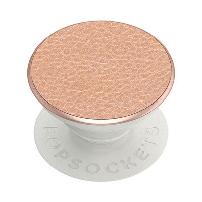 POPSOCKETS Pebbled Vegan Leather Rose Gold Irrotettava Grip Telinetoiminnolla Premium 