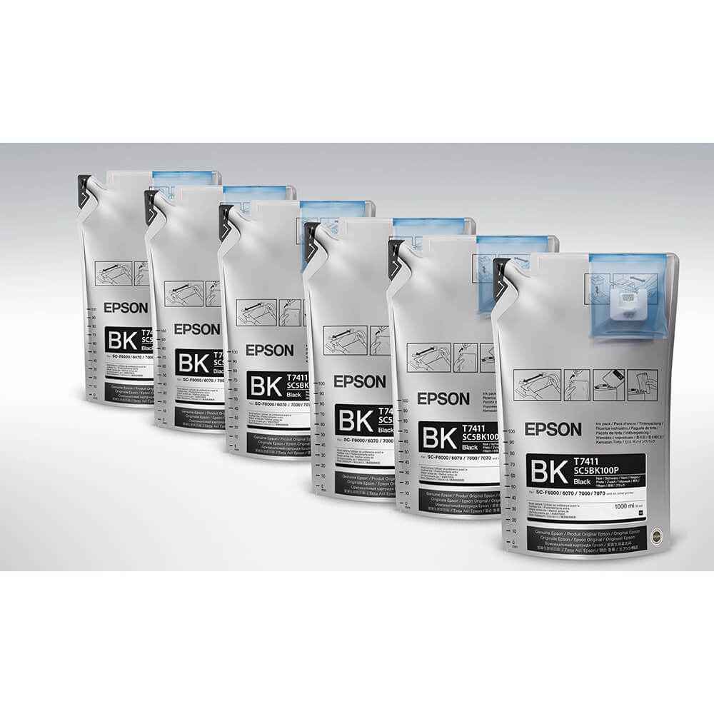 EPSON Ink UltraChrome DS T741100 6x 1L Svart