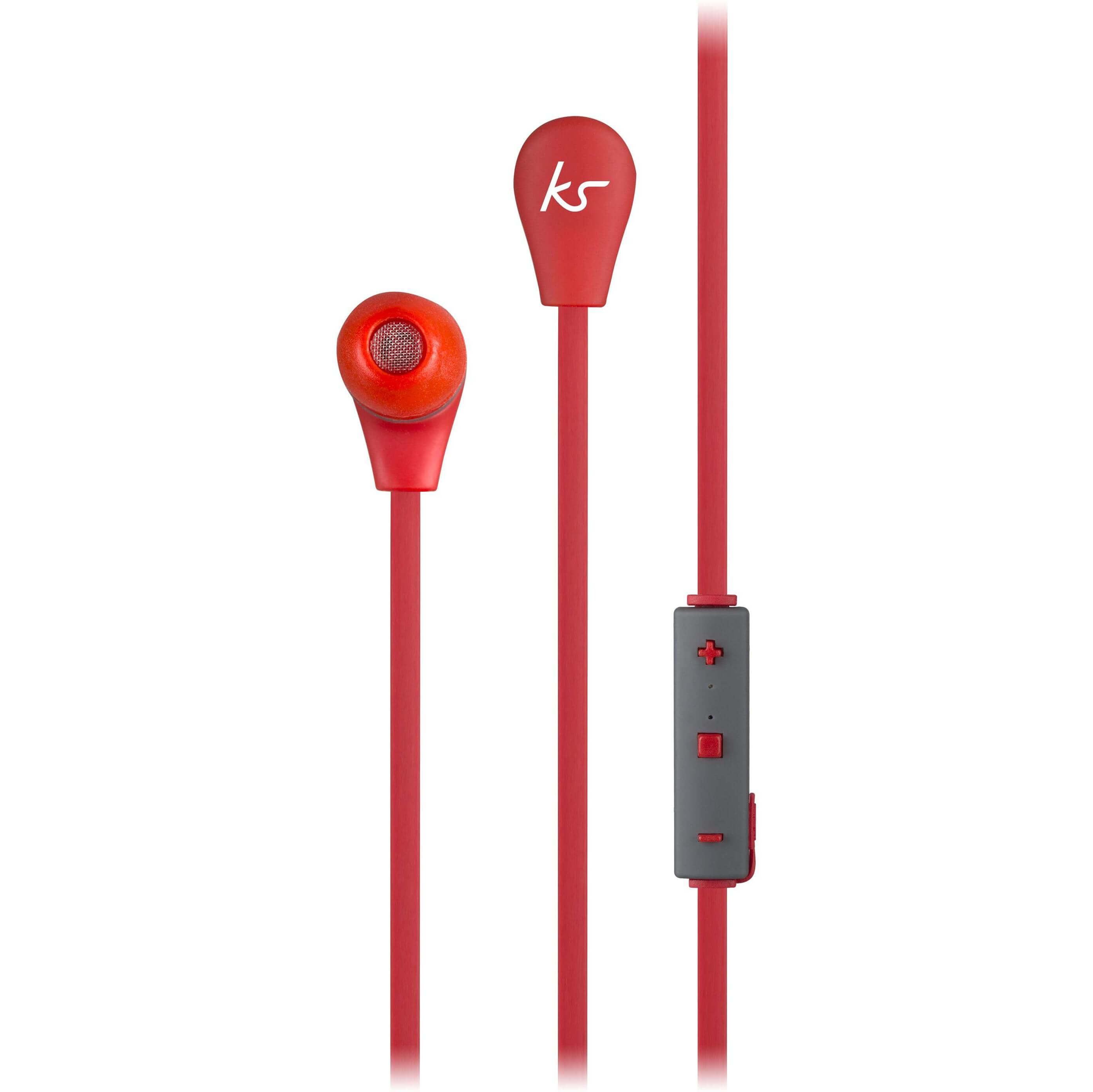 KITSOUND Headphone Bounce Red In-Ear Wireless Mic