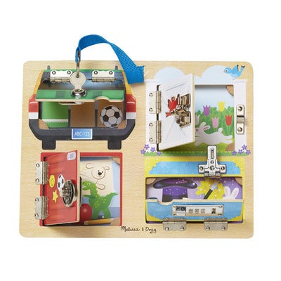Wooden Activity Board Lock And Latch
