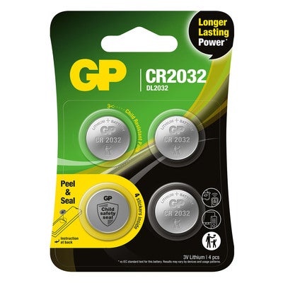 Coin Cell Lithium CR2032 4-Pack