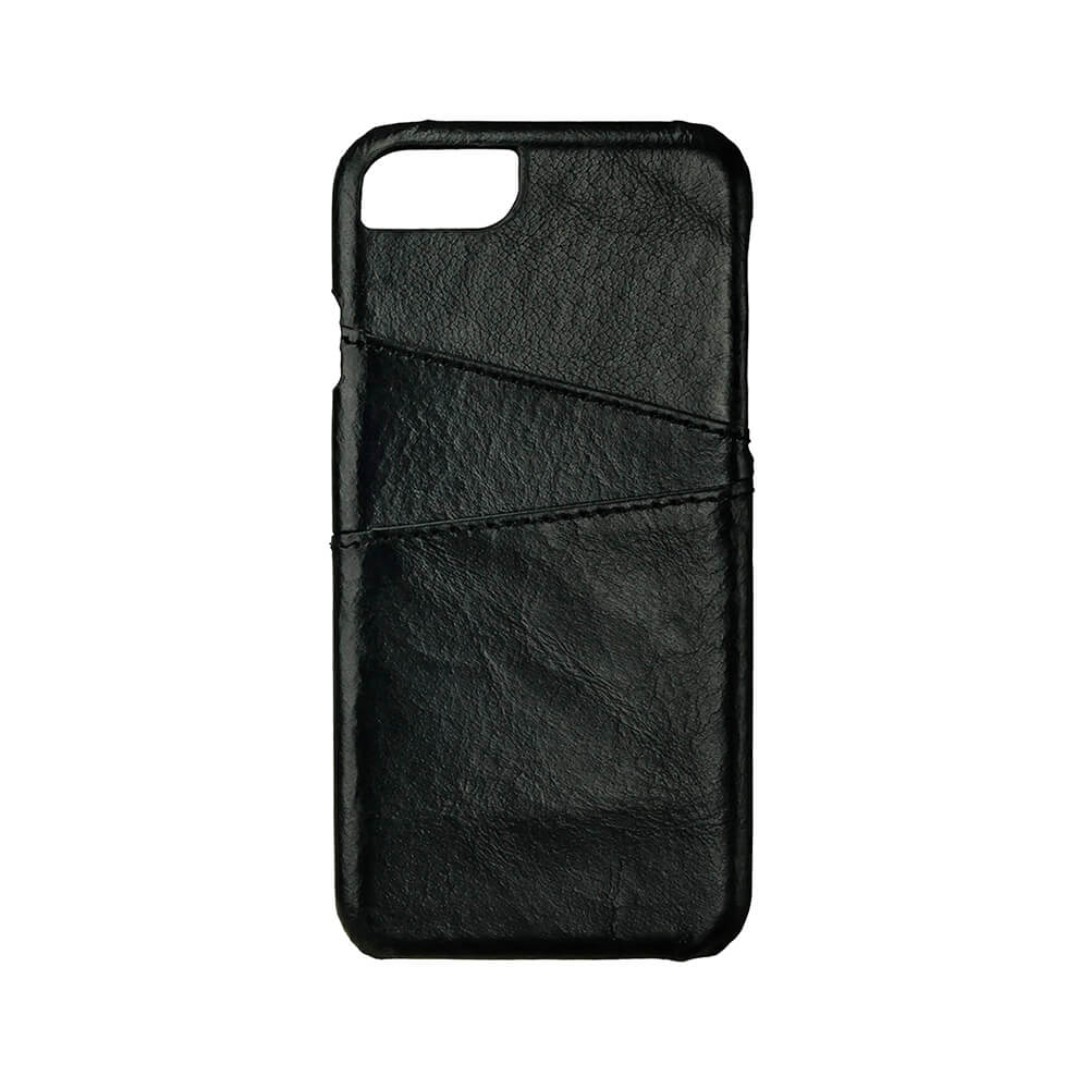 Mobilskal Skinn Kortfack Svart - iPhone 6 / 7 / 8 / SE 