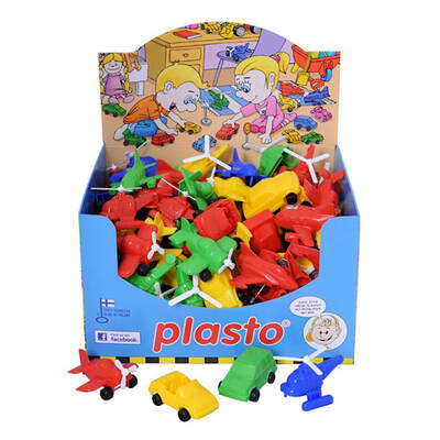 PLASTO Personbilar och flyg  9cm -Asst